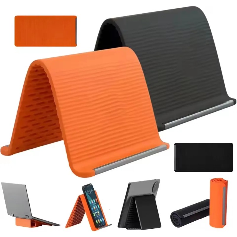 Laptop Stand - Esnek Katlanabilir Silikon Telefon Tutucu Taşınabilir