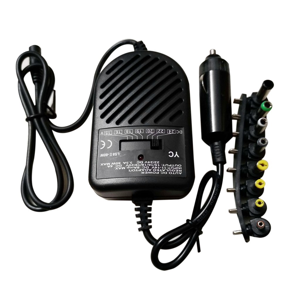 Laptop Charger - Evrensel 80W Taşınabilir Şarj Cihazı, LED'li