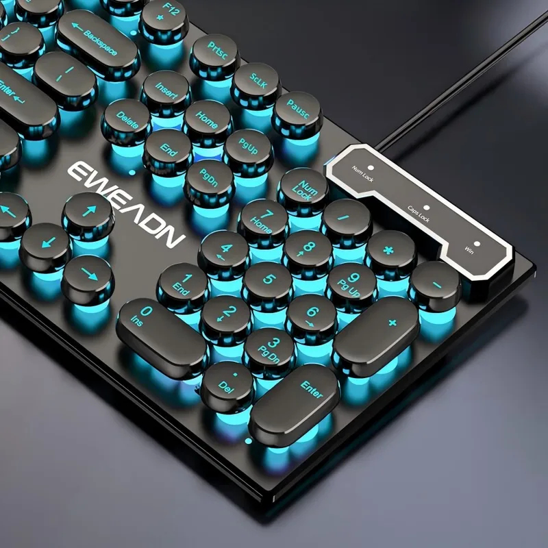 Laptop Mouse - Retro Punk Mekanik Hissiyatlı Klavye Mouse