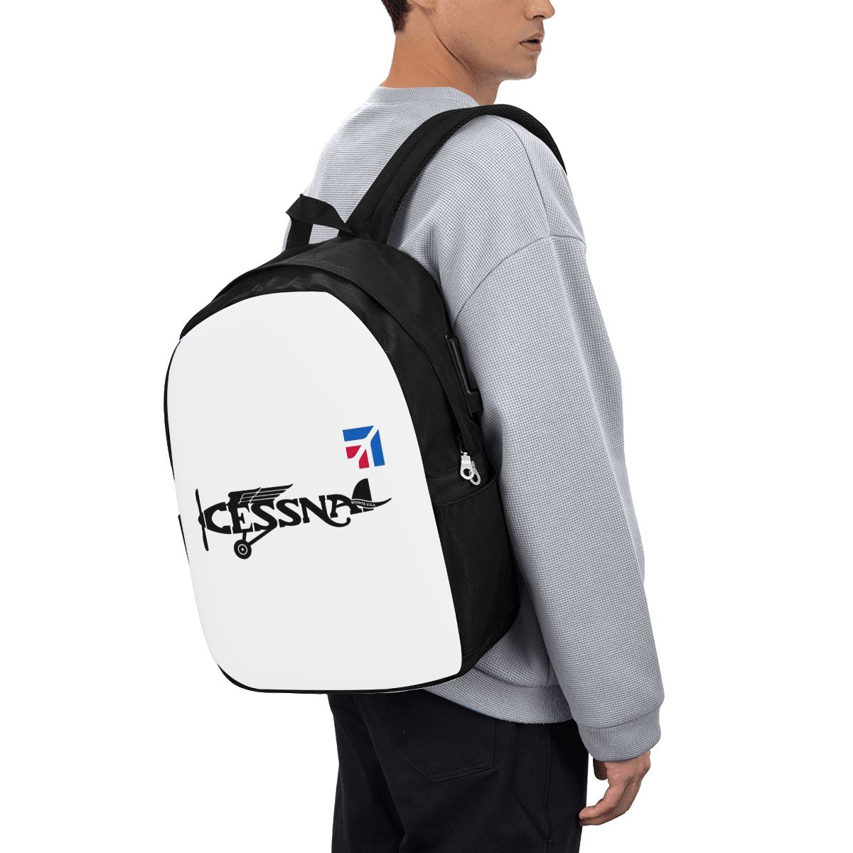 Laptop Bag - Cessna Logo Sırt Çantası Seyahat Dizüstü