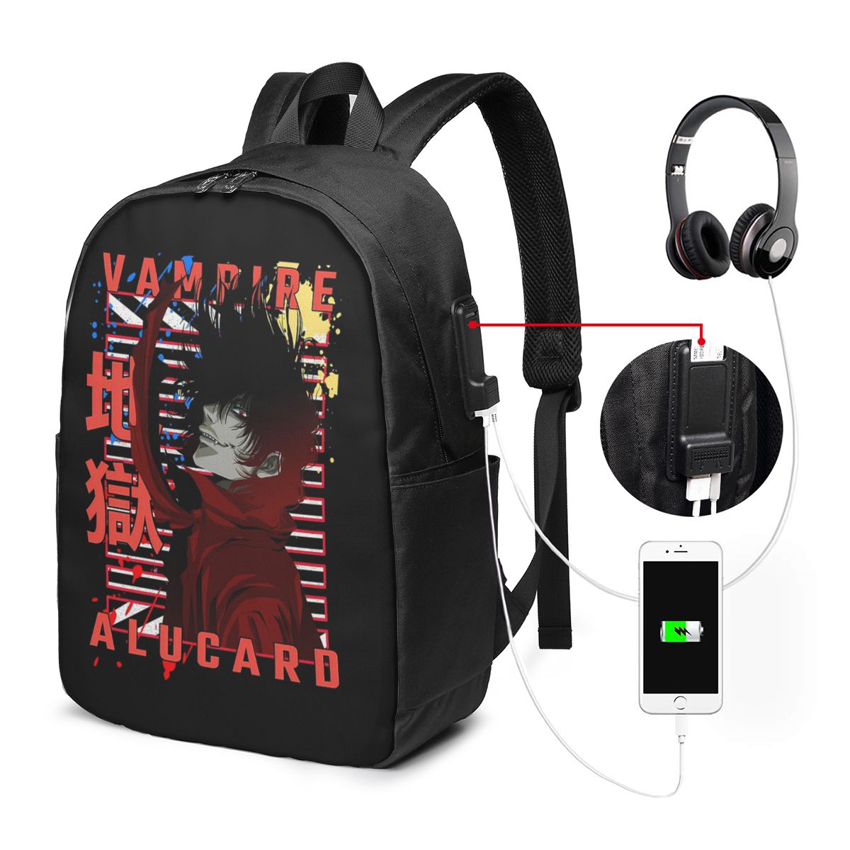 Laptop Bag - Alucard Hellsing Manga Sırt Çantası Seyahat
