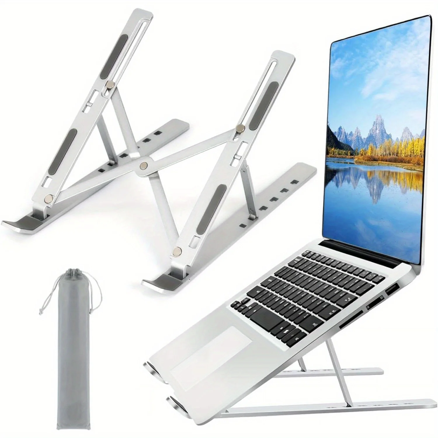 Laptop Cooling Pad - Ayarlanabilir Alüminyum Dizüstü Bilgisayar Sehpası -
