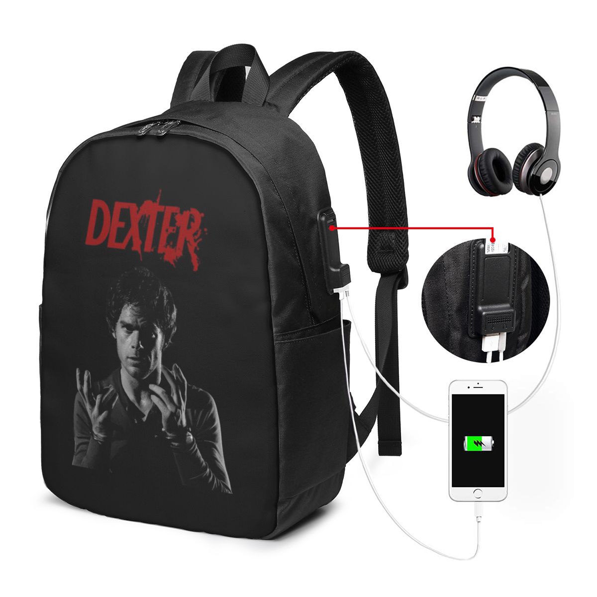 Laptop Bag - Film Dexter Morgan Sırt Çantası Seyahat