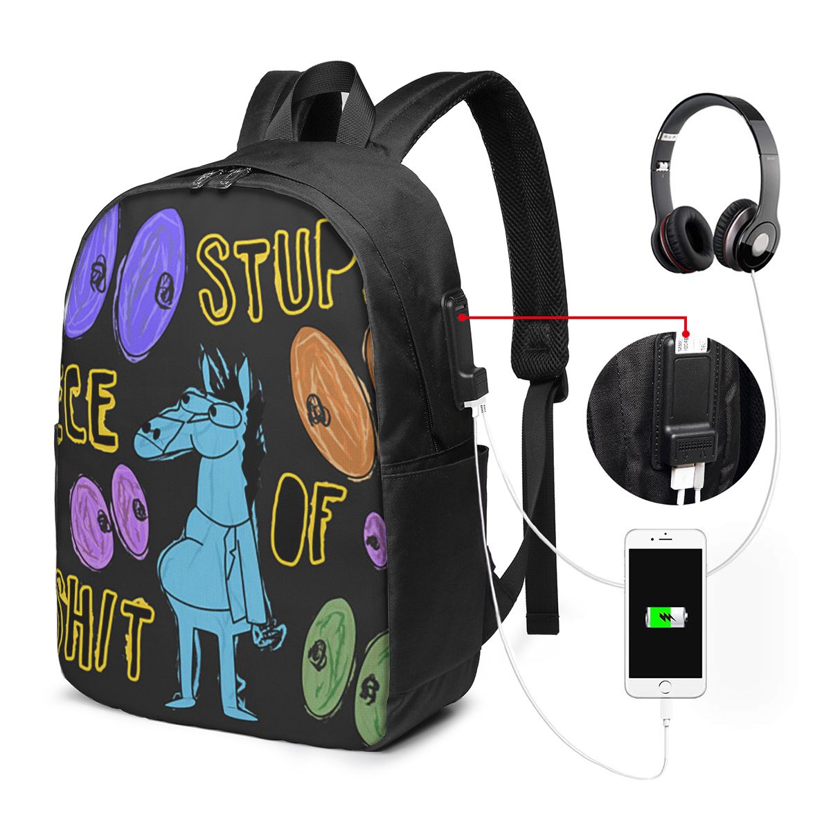 Laptop Bag - Karikatür Bojack Horseman Aptal Bir Bok