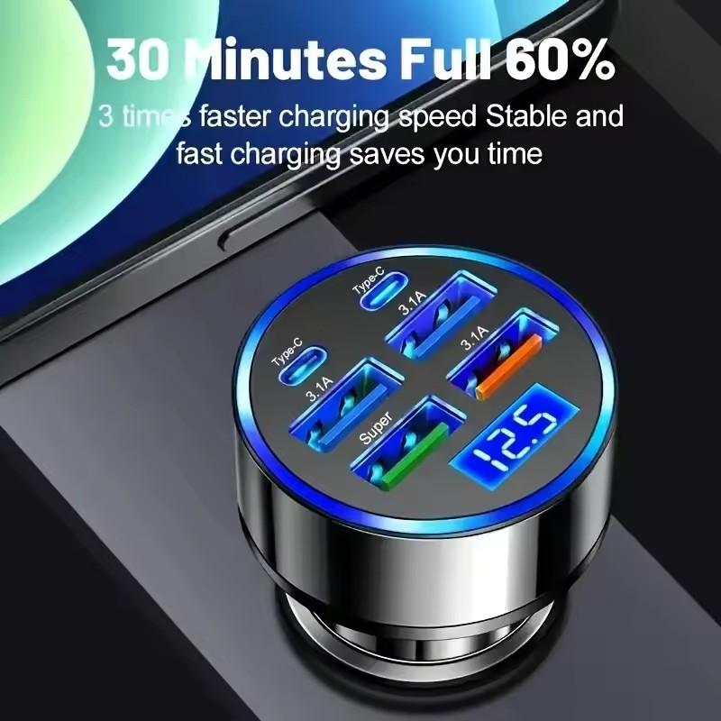 300W PD Araç Şarj Cihazı 6 Por - Usb C Hub incelemesi ve fiyatı