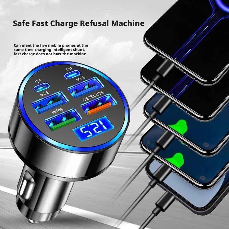 300W PD Araç Şarj Cihazı 6 Por - Usb C Hub incelemesi ve fiyatı