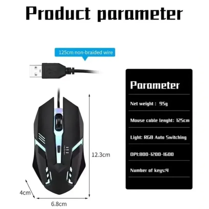 Renkli, 3 Tuşlu, LED'li, USB B - Laptop Mouse incelemesi ve fiyatı