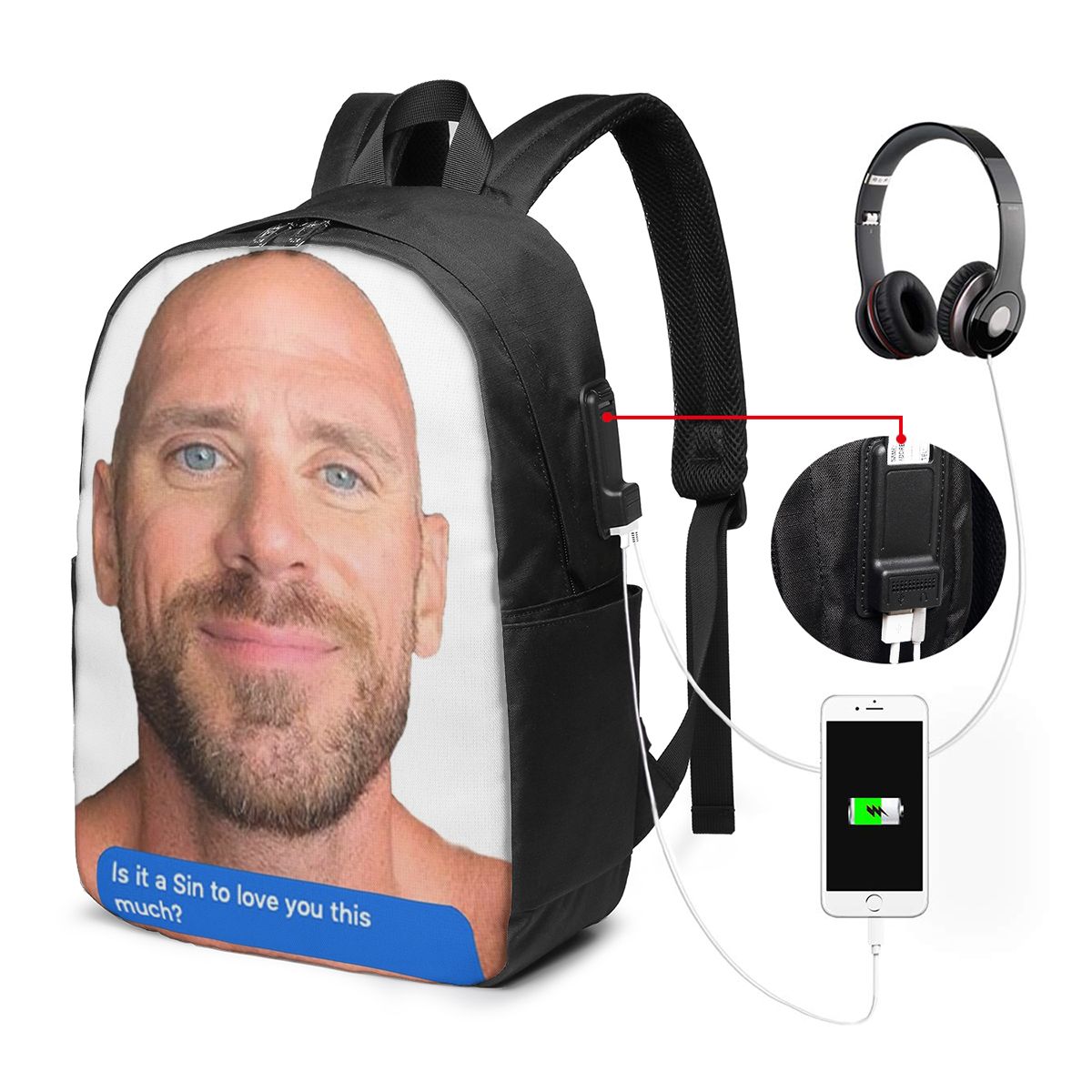 Johnny Sins Flirty Text Bubble - Laptop Bag incelemesi ve fiyatı