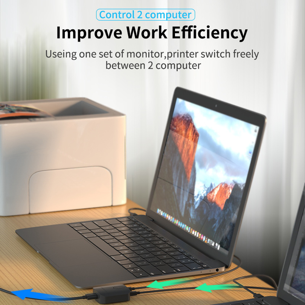 2X1 KVM Switch Box seçici çift - Laptop Mouse incelemesi ve fiyatı