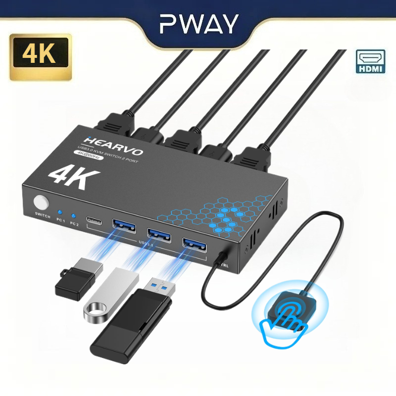 4K 60Hz USB 3.0 HDMI KVM Anaht - Laptop Mouse incelemesi ve fiyatı