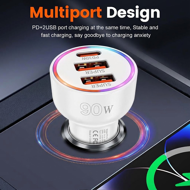 90W Araç Şarj Cihazı Adaptörü, - Usb C Hub incelemesi ve fiyatı