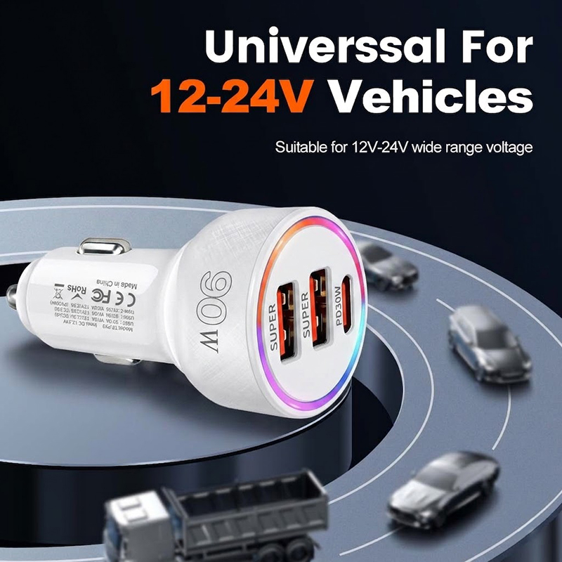 90W Araç Şarj Cihazı Adaptörü, - Usb C Hub incelemesi ve fiyatı
